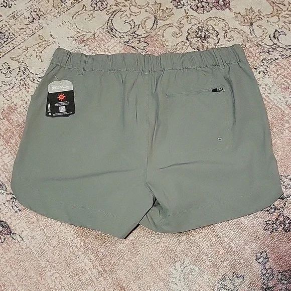 The American Outdoors for Women Green Elastic Waist SPF 30 Shorts Hiking Size XL - Picture 2 of 13